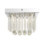 Plafoniera crom, tije de sticla, cristale, LxWxH: 250x250x150, incl. 1xLED 12W 40V, 1300lm, output 1200 lm, 4000K - imagine 4