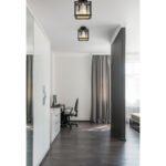 Plafonieră metal negru mat, cristale de sticlă fumurii, L x l x I: 170x170x210mm, fără 1x E27 40W 230V - imagine 2