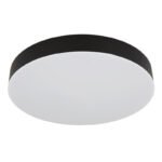 Plafonieră din plastic negru mat, plastic alb mat, plastic opal, comutator glisantă, comutator pas cu pas, culorile pot fi fixate, ø: 300mm, H: 45mm, incl. LED 24W 230V, sursă 2700lm, ieșire 2150lm, CCT 3000/4000/6500K - imagine 3