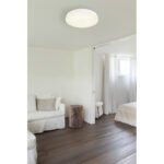Plafonieră din plastic alb mat, plastic opal, comutator glisantă, comutator pas cu pas, culorile pot fi fixate, ø: 400mm, H: 45mm, incl. LED 36W 230V, sursă 4700lm, ieșire 3400lm, CCT 3000/4000/6500K - imagine 2
