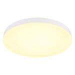 Plafonieră LED din plastic alb mat, plastic opal, comutator glisantă, comutator pas cu pas, culorile pot fi fixate, ø: 500mm, H: 45mm, incl. LED 50W 230V, sursă 6000lm, ieșire 4500lm, CCT 3000/4000/6500K - imagine 5
