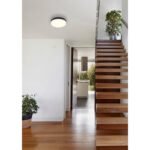 Plafoniera plastic negru mat, plastic opal, ø: 220mm, H: 50mm, incl. LED 12W 230V, sursa 1430lm, iesire 800lm, 4000K - imagine 2