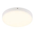 Plafoniera LED plastic alb mat, plastic opal, ø: 220mm, H: 50mm, incl. LED 12W 230V, sursa 1430lm, iesire 850lm, 4000K