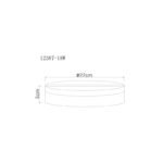 Plafoniera LED plastic alb mat, plastic opal, ø: 220mm, H: 50mm, incl. LED 12W 230V, sursa 1430lm, iesire 850lm, 4000K - imagine 5