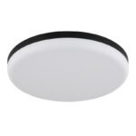 Plafoniera plastic negru mat, plastic opal, ø: 300mm, H: 50mm, incl. LED 18W 230V, sursa 2000lm, iesire 1080lm, 4000K - imagine 3