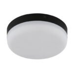 Plafoniera LED plastic negru mat, plastic opal, ø: 120mm, H: 45mm, incl. LED 8W 230V, sursa 870lm, iesire 570lm, 4000K - imagine 3