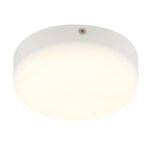 Plafoniera plastic alb mat, plastic opal, ø: 120mm, H: 45mm, incl. LED 8W 230V, sursa 870lm, iesire 600lm, 4000K