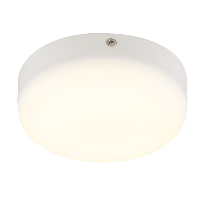 matthew-12387-8w-g28823 Plafoniera plastic alb mat, plastic opal, ø: 120mm, H: 45mm, incl. LED 8W 230V, sursa 870lm, iesire 600lm, 4000K - imagine 1
