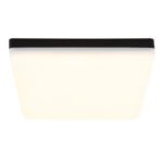 Plafoniera LED plastic negru mat, plastic opal, LxLxA: 220x220x50mm, incl. LED 12W 230V, sursa 1430lm, iesire 760lm, 4000K - imagine 4