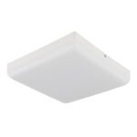 Plafoniera LED plastic alb mat, plastic opal, LxLxH: 220x220x50mm, incl. LED 12W 230V, sursa 1430lm, iesire 780lm, 4000K. - imagine 3