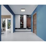 Plafoniera plastic negru mat, plastic opal, LxLxH: 300x300x50mm, incl. LED 18W 230V, sursa 2000lm, iesire 1000lm, 4000K. - imagine 2