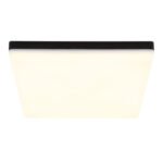 Plafoniera plastic negru mat, plastic opal, LxLxH: 300x300x50mm, incl. LED 18W 230V, sursa 2000lm, iesire 1000lm, 4000K. - imagine 4