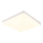 Plafoniera plastic alb mat, plastic opal, LxLxH: 300x300x50mm, incl LED 18W 230V, sursa 2000lm, iesire 1090lm, 4000K.