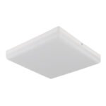 Plafoniera plastic alb mat, plastic opal, LxLxH: 300x300x50mm, incl LED 18W 230V, sursa 2000lm, iesire 1090lm, 4000K. - imagine 3