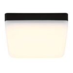 Plafoniera plastic negru mat, plastic opal, LxLxA: 120x120x45mm, incl. LED 8W 230V, sursa 870lm, iesire 570lm, 4000K - imagine 3