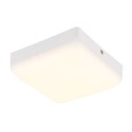 Plafoniera LED plastic alb mat, plastic opal, LxLxA: 120x120x45mm, incl LED 8W 230V, sursa 870lm, iesire 600lm, 4000K.