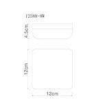 Plafoniera LED plastic alb mat, plastic opal, LxLxA: 120x120x45mm, incl LED 8W 230V, sursa 870lm, iesire 600lm, 4000K. - imagine 5