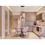 Lampă suspendată metal negru mat, metal negru-cromat, sticlă de culoarea cuprului, gradient transparent, cablu textil negru, ø: 480 mm, H: 1200 mm, diametrul sticlei: 1 x 18, 24, 29 cm fiecare, fără 3x E27 40W 230V - imagine 2
