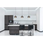 Corp de iluminat suspendat metal negru mat, sticlă fumurie, cablu textil negru, ø: 290mm, I: 1200mm, fără bec 1x E27 60W 230V - imagine 2