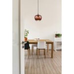 Lampă suspendată metal negru mat, metal negru-cromat, sticlă de culoarea cuprului, gradient transparent, cablu textil negru, ø: 290mm, H: 1200mm, fără 1x E27 60W 230V - imagine 2