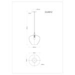 Lampă suspendată metal negru mat, sticlă fumurie, gradient transparent, cablu textil negru, ø: 400mm, H: 1200mm, excl. 1x E27 60W 230V - imagine 5
