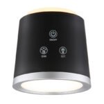 Lampă de masă plastic/aluminiu negru mat, tactil on/off, variator tactil continuu, funcție de memorie, USB-A 2.0 - USB-C, baterie inclusa CR18650 1500mAh 3.7V, LxlxH:157x138x446mm, LED 6W 230V, sursă 57-450lm, ieșire 12-230lm, CCT3000/4000/ 6500K - imagine 5