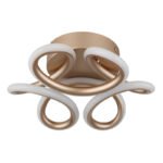 Plafonieră metal șampanie mat, aluminiu șampanie mat, silicon opal, mai multe niveluri prin comutator de perete, culorile pot fi fixate, funcție de memorie, ø: 260mm, H: 100mm, incl. LED 24W 230V, sursă 3000lm, ieșire 1512lm, CCT 2700/4000/6000K - imagine 3