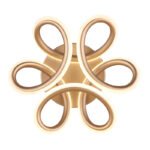 Plafonieră metal șampanie mat, aluminiu șampanie mat, silicon opal, mai multe niveluri prin comutator de perete, culorile pot fi fixate, funcție de memorie, ø: 260mm, H: 100mm, incl. LED 24W 230V, sursă 3000lm, ieșire 1512lm, CCT 2700/4000/6000K - imagine 4
