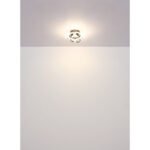 Plafonieră metal șampanie mat, aluminiu șampanie mat, silicon opal, mai multe niveluri prin comutator de perete, culorile pot fi fixate, funcție de memorie, ø: 260mm, H: 100mm, incl. LED 24W 230V, sursă 3000lm, ieșire 1512lm, CCT 2700/4000/6000K - imagine 5