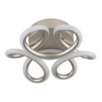 Plafonieră metal argintiu mat, aluminiu argintiu mat, silicon opal, mai multe niveluri prin comutator de perete, culorile pot fi fixate, funcție de memorie, ø: 260mm, H: 100mm, incl. LED 24W 230V, sursă 3000lm, ieșire 1320lm, CCT 2700/4000/6000K - imagine 3