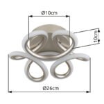 Plafonieră metal argintiu mat, aluminiu argintiu mat, silicon opal, mai multe niveluri prin comutator de perete, culorile pot fi fixate, funcție de memorie, ø: 260mm, H: 100mm, incl. LED 24W 230V, sursă 3000lm, ieșire 1320lm, CCT 2700/4000/6000K - imagine 6