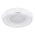 Plafoniera, metal alb, crom, plastic alb, cristale de plastic, efect sclipitor, lumina de noapte, reglabila, telecomanda, fixare culoare, Ø 390, H: 90, 1xLED 18W 230V, 130-1300lm, schimbarea culorii luminii 2700-6500K - imagine 3