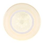 Plafoniera, metal alb, crom, plastic alb, cristale de plastic, efect sclipitor, lumina de noapte, reglabila, telecomanda, fixare culoare, Ø 390, H: 90, 1xLED 18W 230V, 130-1300lm, schimbarea culorii luminii 2700-6500K - imagine 4
