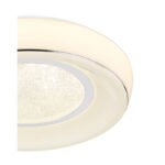 Plafoniera, metal alb, crom, plastic alb, cristale de plastic, efect sclipitor, lumina de noapte, reglabila, telecomanda, fixare culoare, Ø 390, H: 90, 1xLED 18W 230V, 130-1300lm, schimbarea culorii luminii 2700-6500K - imagine 5