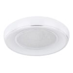 Plafoniera metal alb, crom, din plastic, cristale de plastic, decor paiete, lumină de noapte, dimabil, telecomandă, culori fixabile,, D: 490, H: 90.1xLED 24W 230V, sursă 2160lm, ieșire 1700lm, CCT 3.000-6.000 - imagine 3