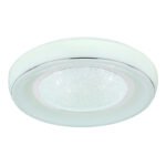 Plafoniera metal alb, crom, din plastic, cristale de plastic, decor paiete, lumină de noapte, dimabil, telecomandă, culori fixabile,, D: 490, H: 90.1xLED 24W 230V, sursă 2160lm, ieșire 1700lm, CCT 3.000-6.000 - imagine 5