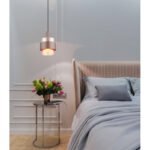 Lampa suspendata metal negru mat, sticlă chihlimbar, gradient clar, metal colorat bronz, cablu PVC negru, înălțimea poate fi scurtată, ø: 185mm, H: 1500mm, excl. 1x E27 60W 230V - imagine 2