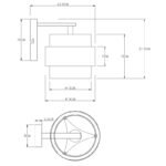 Aplică de perete, metal negru mat, sticlă, inel de alamă, direcția luminii: în jos, LxA: 180x215mm, AL: 235mm, excl 1x E27 60W 230V - imagine 5
