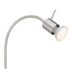 Aplica perete metal satinat, brat flexibil, fara abajur, intrerupator, H:400, AL:350, exkl. 1xGU10 50W 230V - imagine 5