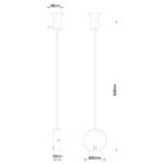 Aplica perete metal satinat, brat flexibil, fara abajur, intrerupator, H:400, AL:350, exkl. 1xGU10 50W 230V - imagine 6