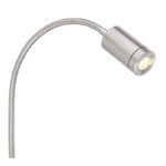 Aplica perete metal satinat, plastic negru, brat flexibil, intrerupator, LxH:90x500, D:400, inkl. 1xLED 3W 230V, 180lm Source, 3000K - imagine 4