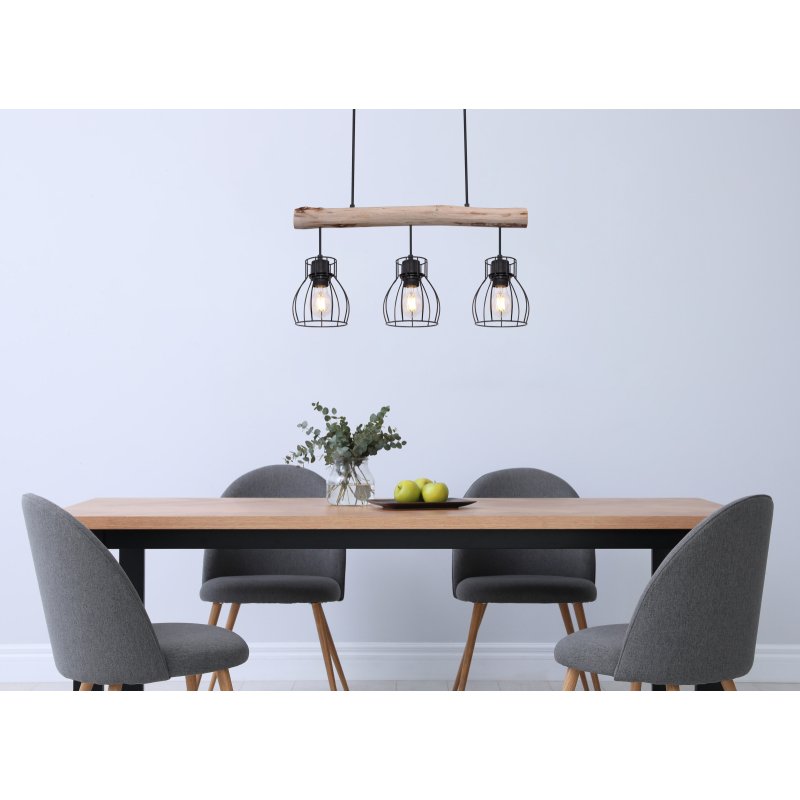 mina-15326-3n-g24570-6 Pendul Mina, Negru, E27 3x40W, L600xH1400mm, Globo - imagine 1