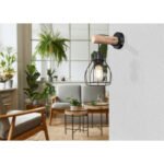 Aplică Mina, Negru, E27 1x40W, H300mm, Globo - imagine 2
