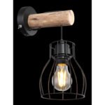 Aplică Mina, Negru, E27 1x40W, H300mm, Globo - imagine 3