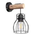 Aplică Mina, Negru, E27 1x40W, H300mm, Globo - imagine 4