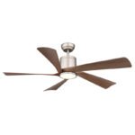 Ventilator de tavan metal gri închis, metal gri deschis, plastic opal, plastic aspect lemn închis, reglabil, mai multe niveluri prin întrerupător de perete, telecomandă, 50m², ø:1320mm H:480mm, LED 20W 230V, sursă 1700lm, ieșire 1600lm, CCT2700-6500K