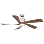 Ventilator de tavan metal gri închis, metal gri deschis, plastic opal, plastic aspect lemn închis, reglabil, mai multe niveluri prin întrerupător de perete, telecomandă, 50m², ø:1320mm H:480mm, LED 20W 230V, sursă 1700lm, ieșire 1600lm, CCT2700-6500K - imagine 3