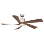 Ventilator de tavan metal gri închis, metal gri deschis, plastic opal, plastic aspect lemn închis, reglabil, mai multe niveluri prin întrerupător de perete, telecomandă, 50m², ø:1320mm H:480mm, LED 20W 230V, sursă 1700lm, ieșire 1600lm, CCT2700-6500K - imagine 4