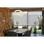 Lampa suspendata metal cromat, cristale K5 incolore, inel cromat, reglabil, mai multe nivele prin comutator de perete, memorie, lumina de noapte, telecomanda, ø: 780mm, H: 1200mm, LED 110W 230V, 1380-13787lm Sursa, 940-9389lm Ieșire, CCT 2700-6500K - imagine 3