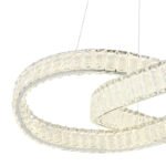 Lampa suspendata metal cromat, cristale K5 incolore, inel cromat, reglabil, mai multe nivele prin comutator de perete, memorie, lumina de noapte, telecomanda, ø: 780mm, H: 1200mm, LED 110W 230V, 1380-13787lm Sursa, 940-9389lm Ieșire, CCT 2700-6500K - imagine 5